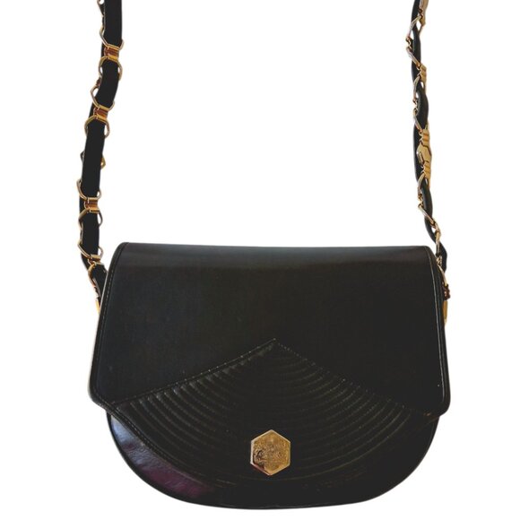 RARE Vintage Revillon French Half-Moon/Saddlebag Quilted Leather Antique Handbag - Picture 1 of 8